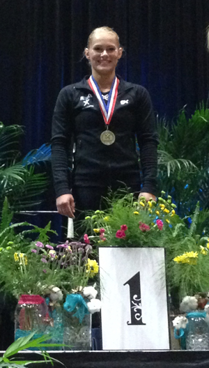 Kamerin Moore 2014 J.O. Nationals Uneven Bar Champion