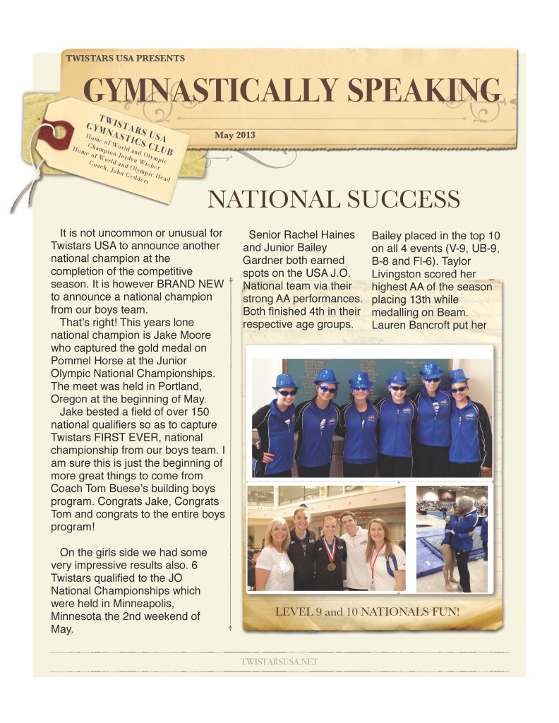 Twistars Gymnastics Newsletter-May 2013_Page_1